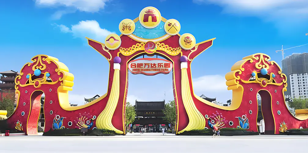 نمایش دریاچه بزرگ Hefei Wanda Paradise
